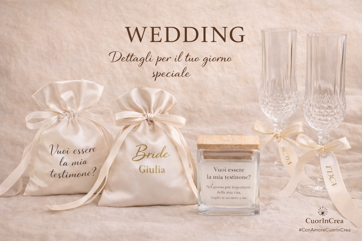 Accessori matrimonio e regali per testimoni