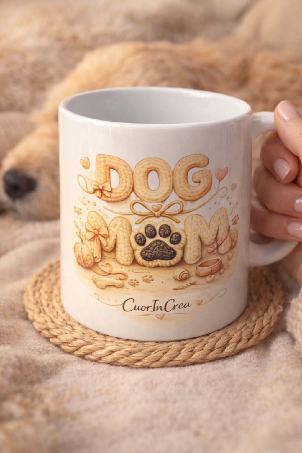 Tazza Dog Mom – Regalo per Amante dei Cani – Tazza Personalizzata Cane