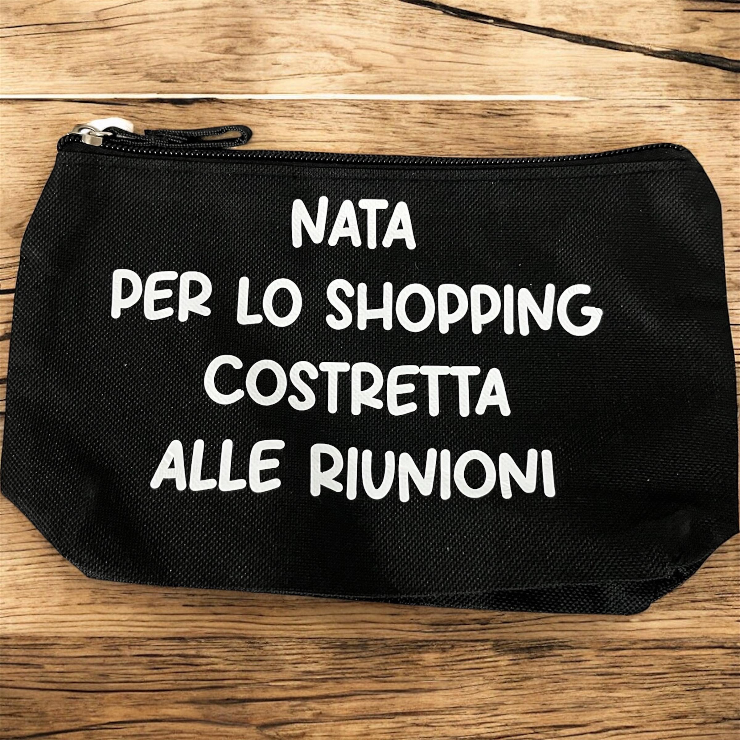 Beauty Case con Frase Divertente – Astuccio Porta Trucco Nero – Idea Regalo Ironica Donna