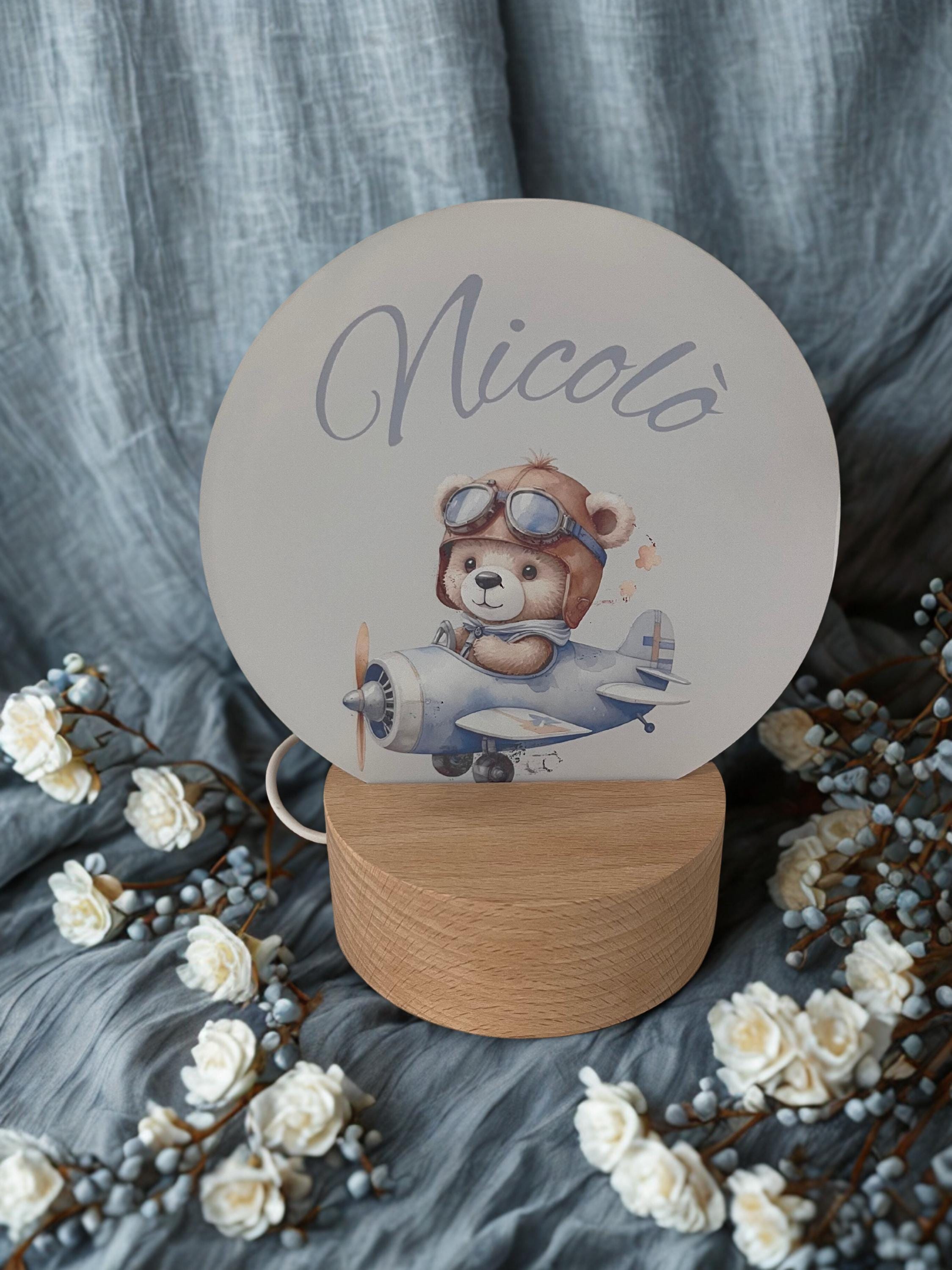 Lampada personalizzata bambino in plexiglass con nome – Luce notte nascita cameretta