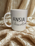Tazza Ansia e Biscotti – Idea Regalo Ironica – Tazza Divertente Colazione