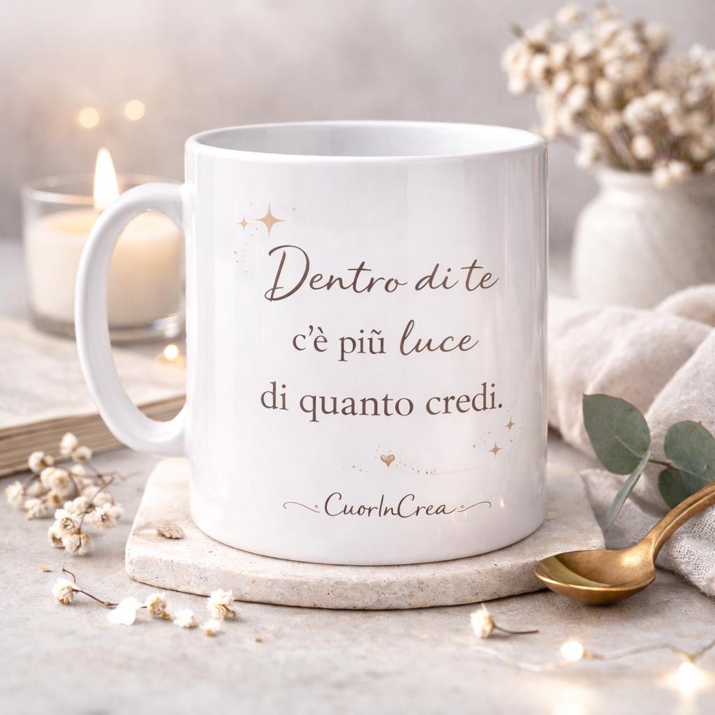 Tazza con Frase Motivazionale Personalizzata – Idea Regalo Elegante con Citazione