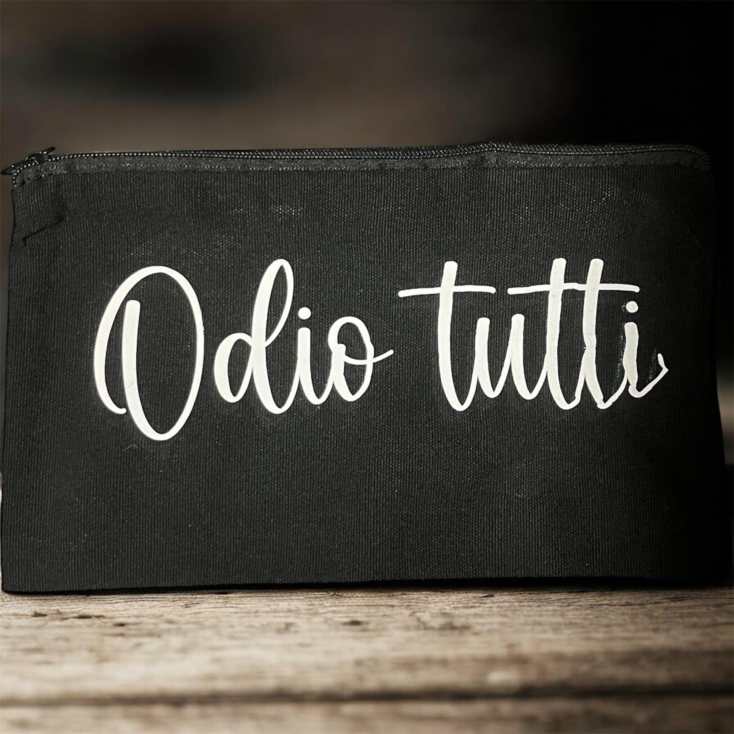 Pochette ironica con frase – Beauty case sarcastico personalizzato