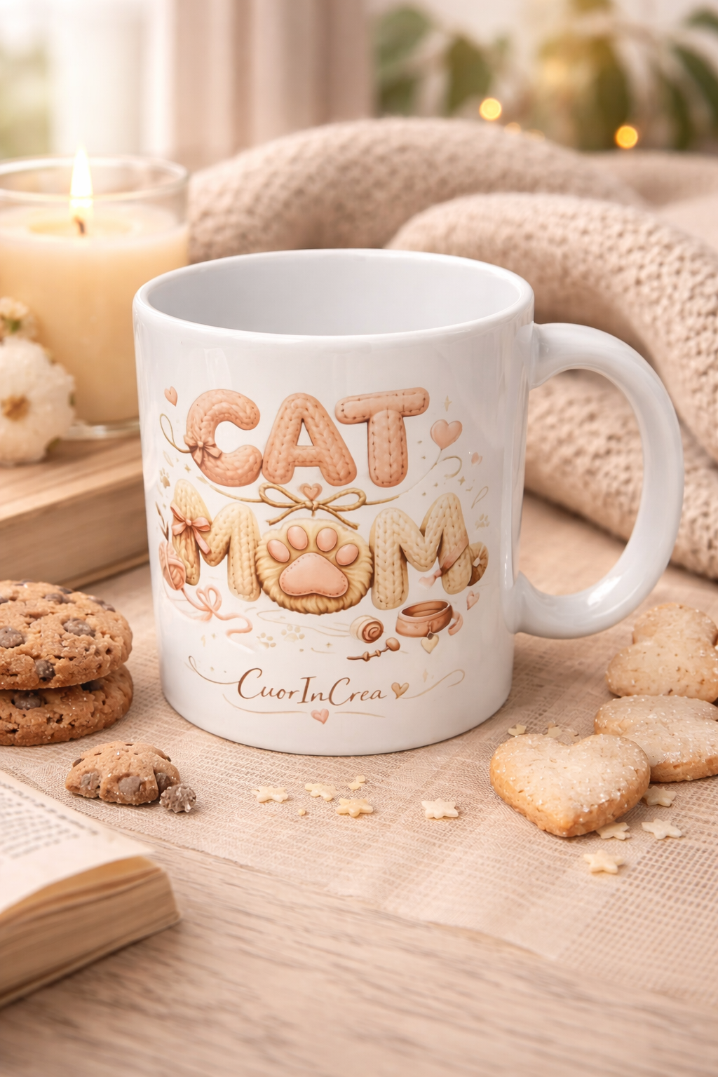 Tazza Cat Mom – Idea Regalo Amante Gatti – Tazza Personalizzata Gatto
