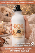 Borraccia Dog Mom 500ml – Borraccia Personalizzata Cane – Idea Regalo Amante Cani