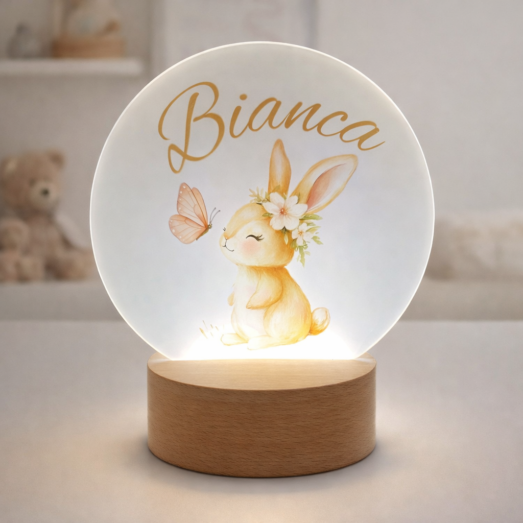Lampada personalizzata bambino in plexiglass con nome – Luce notte nascita cameretta