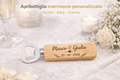 Apribottiglie matrimonio personalizzato in legno – bomboniera matrimonio con nomi e data