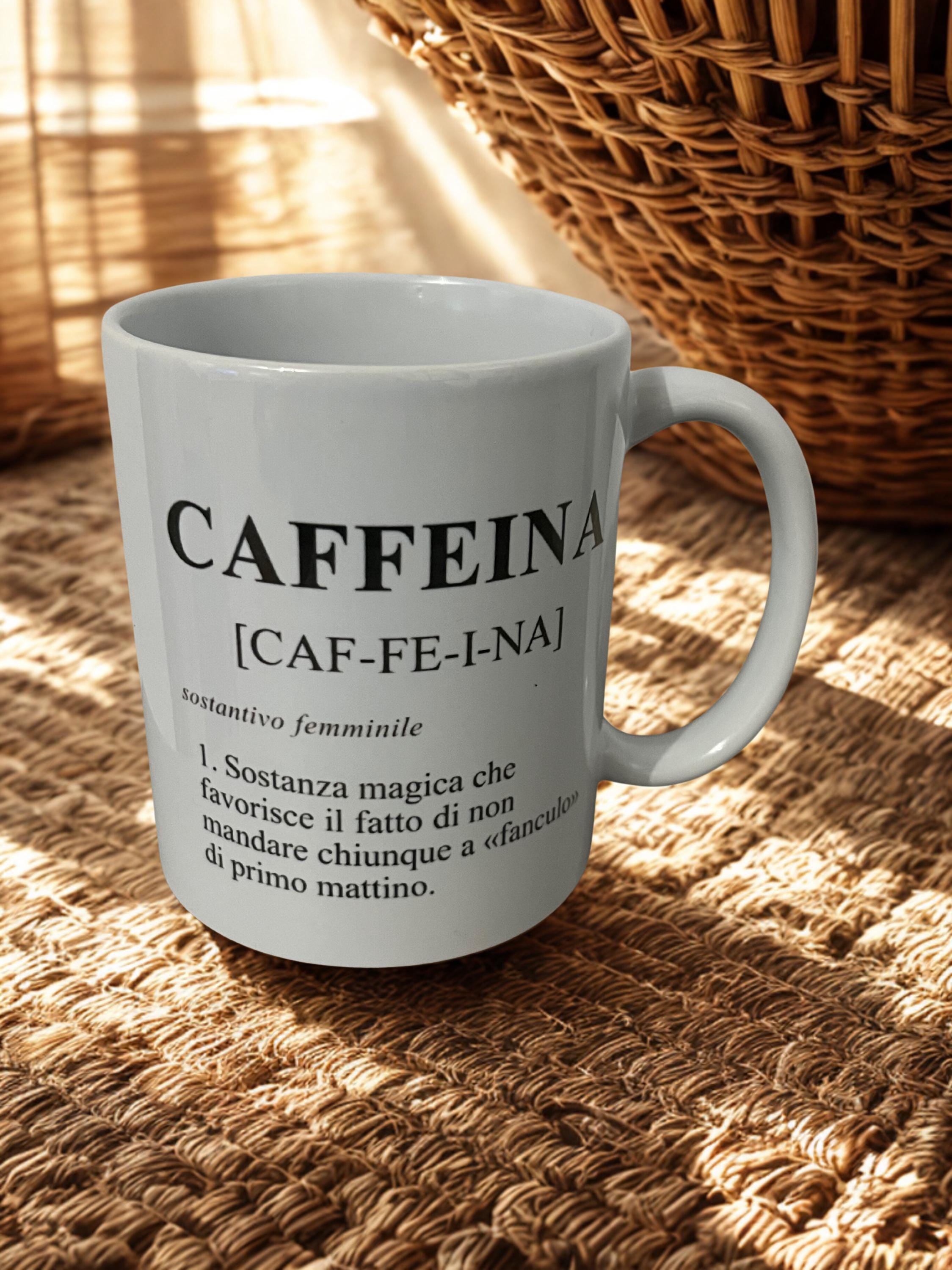 Tazza caffè ironica Caffeina – tazza divertente per amante del caffè | CuorInCrea
