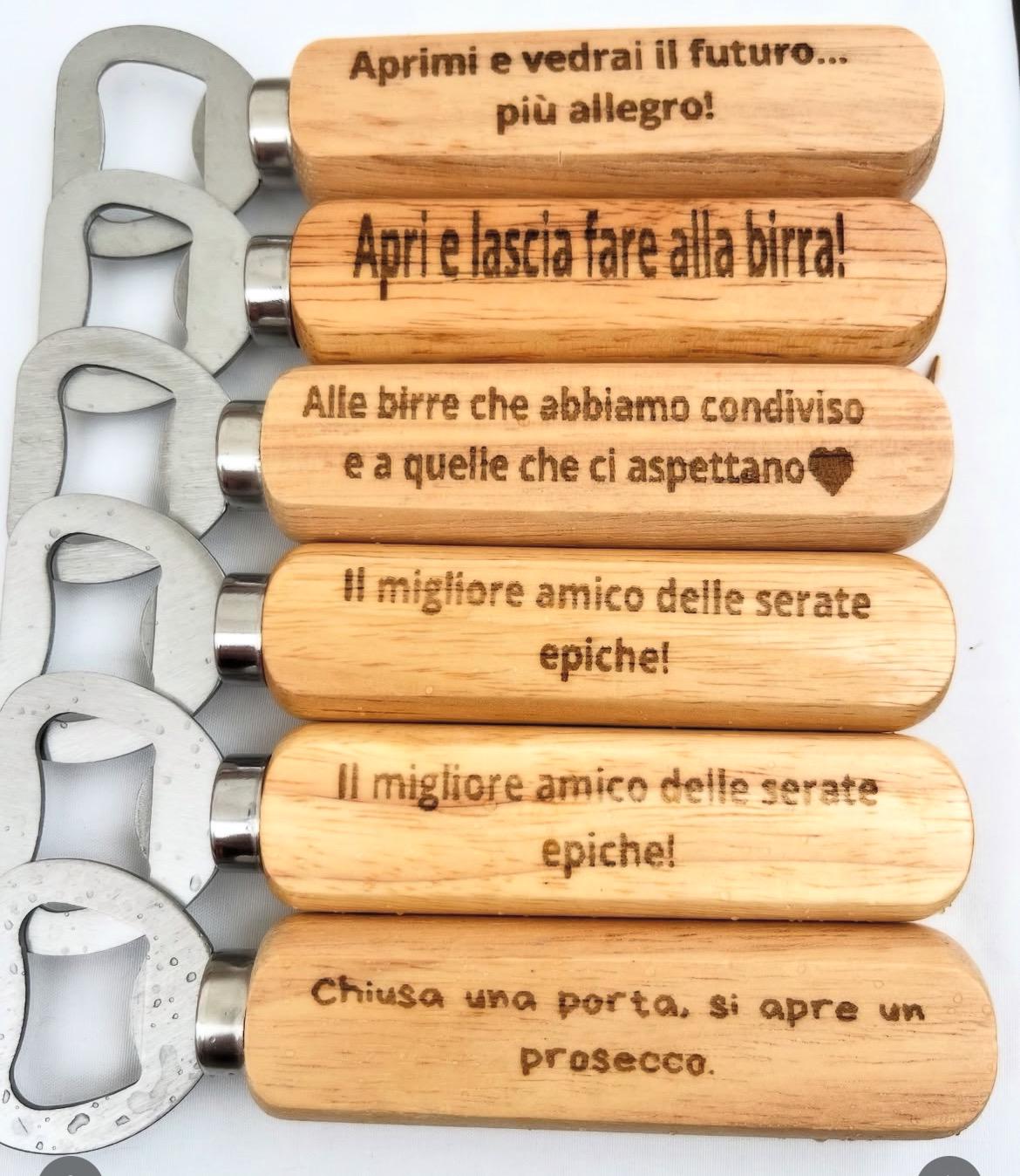 Cavatappi in Legno Personalizzato con Incisione – Apribottiglie Artigianale