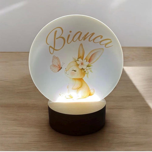 Lampada personalizzata bambino in plexiglass con nome – Luce notte nascita cameretta