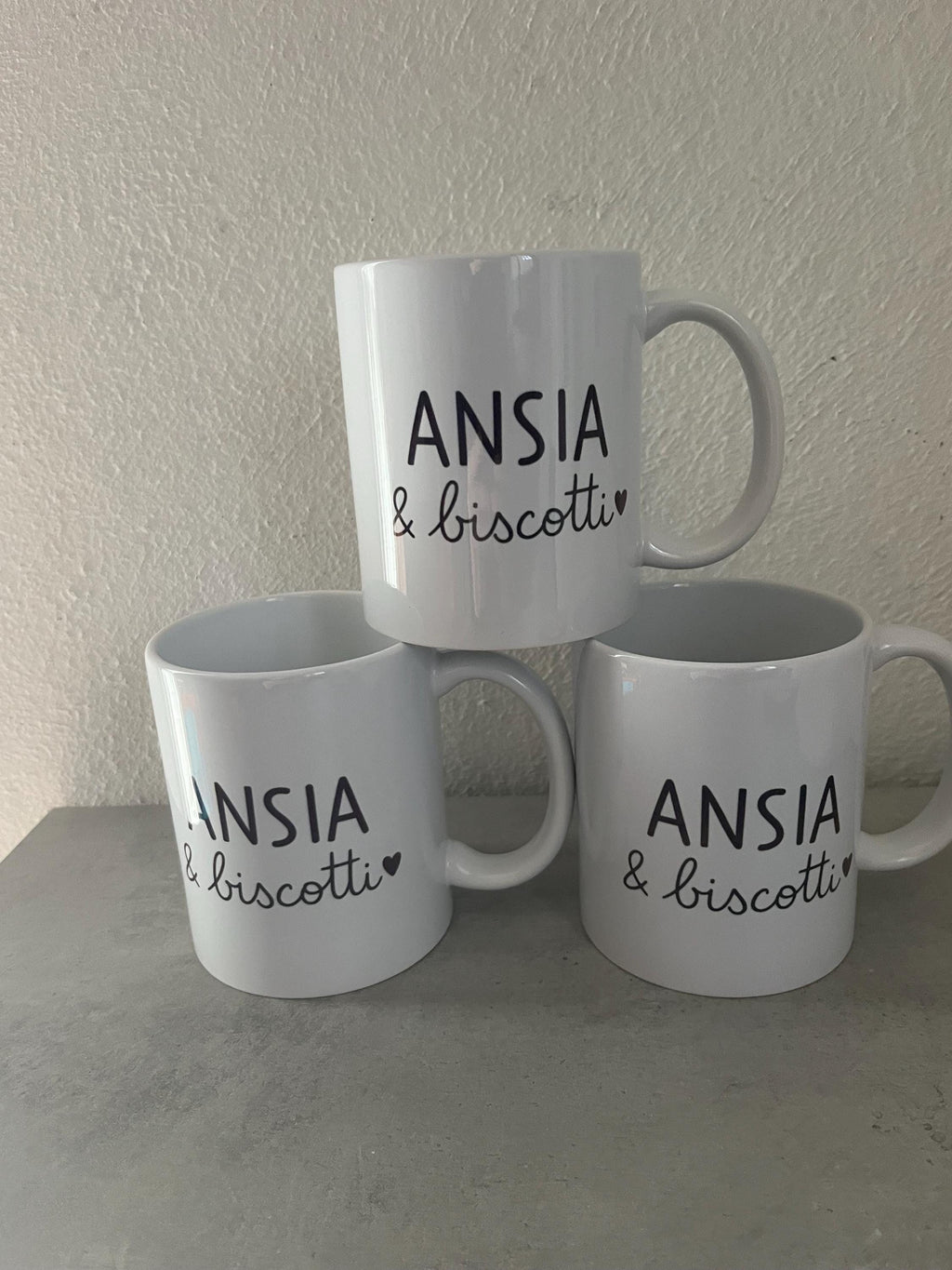 Tazza Ansia e Biscotti – Idea Regalo Ironica – Tazza Divertente Colazione