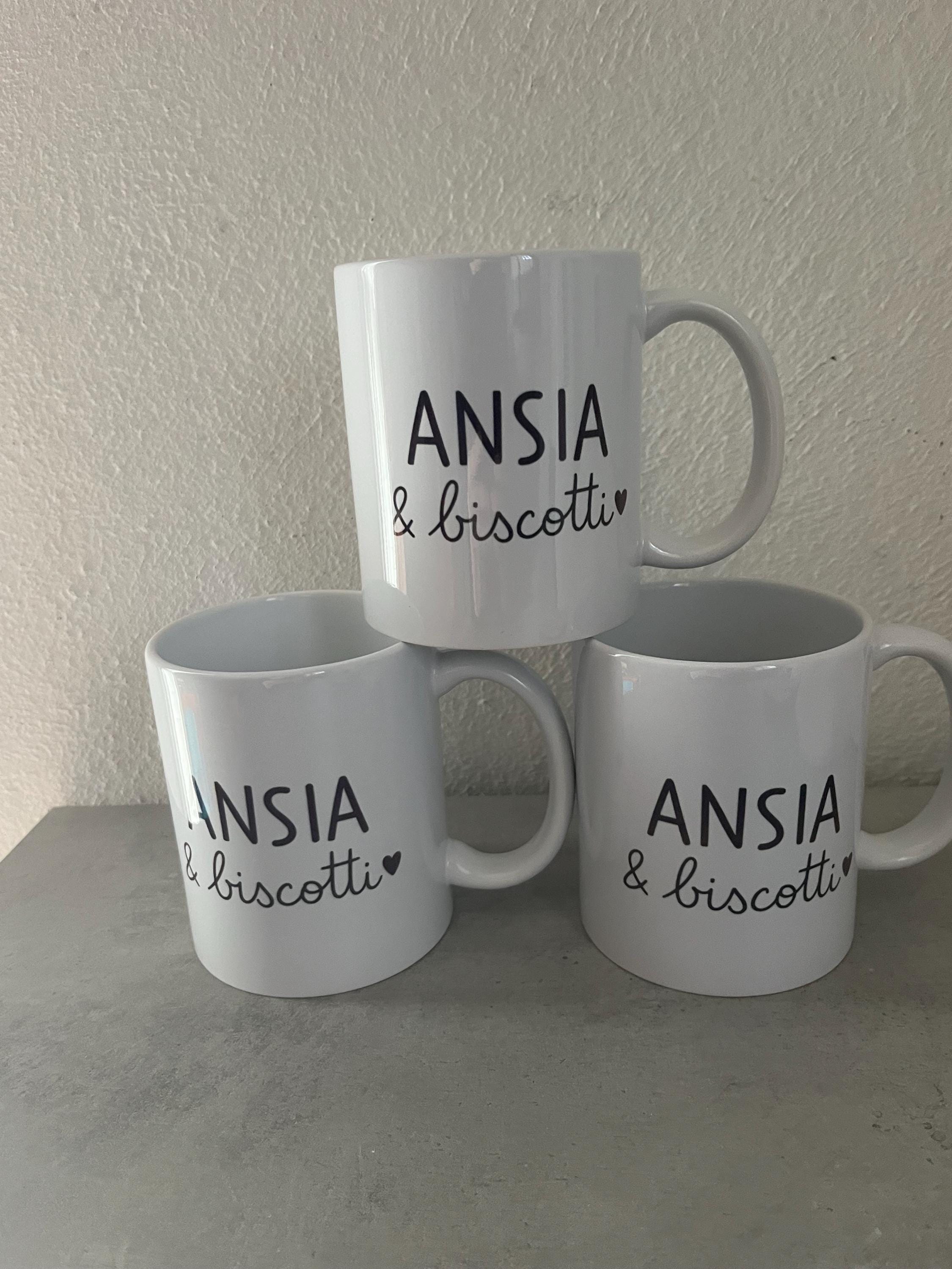 Tazza Ansia e Biscotti – Idea Regalo Ironica – Tazza Divertente Colazione