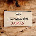 Pochette personalizzata con scritta – trousse beauty donna – idea regalo ironica artigianale