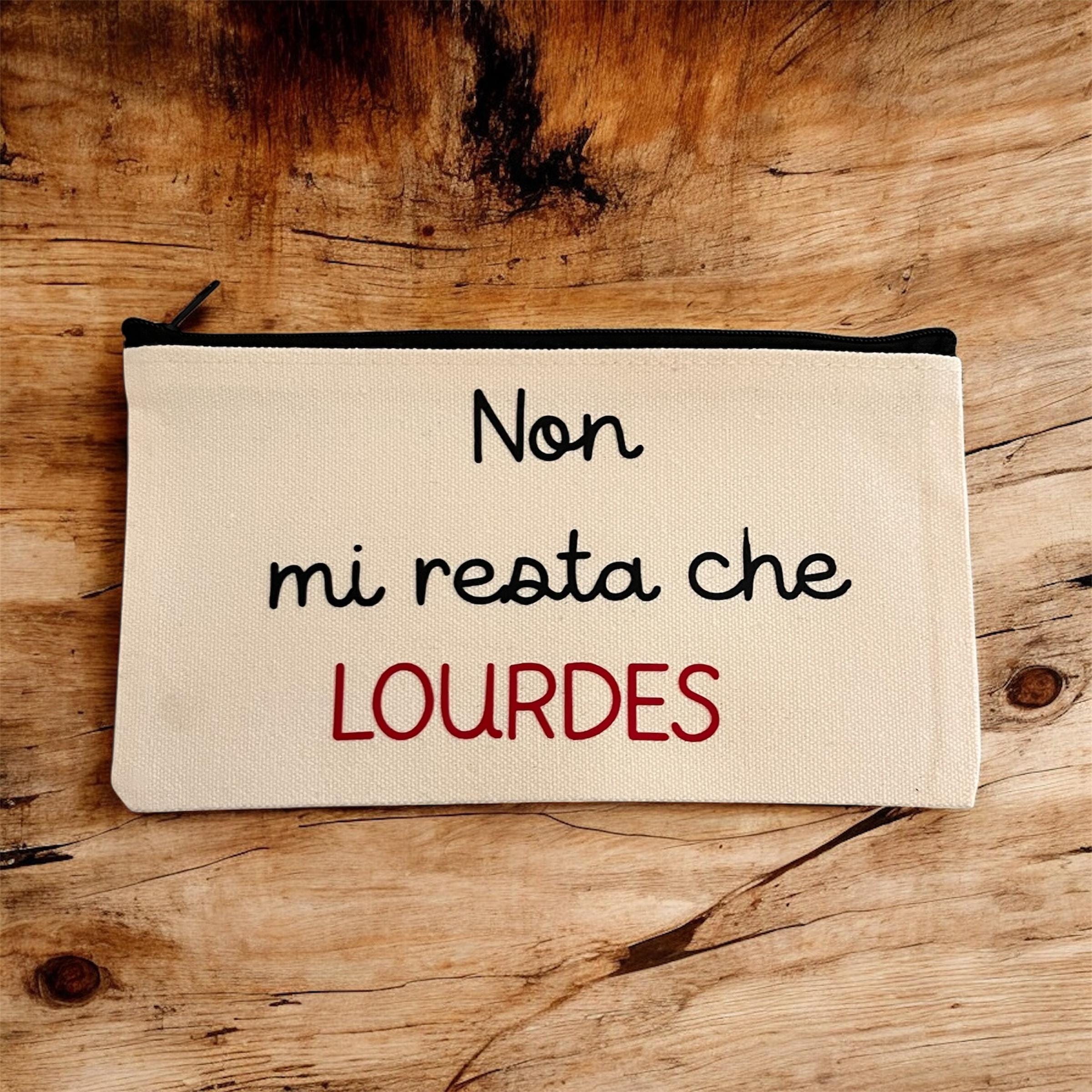 Pochette personalizzata con scritta – trousse beauty donna – idea regalo ironica artigianale