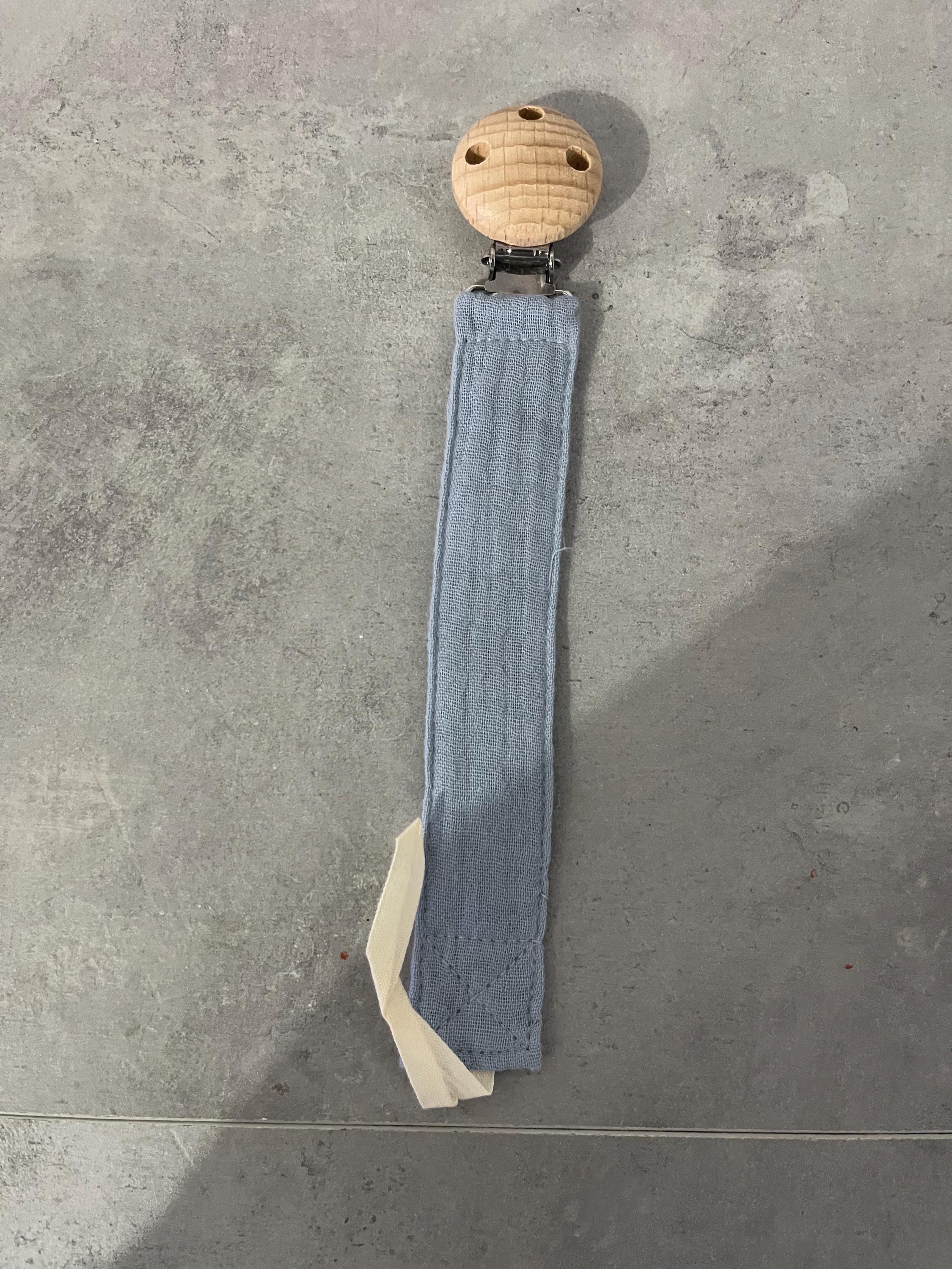 Portaciuccio personalizzato con nome – clip portaciuccio neonato in tessuto – idea regalo nascita artigianale