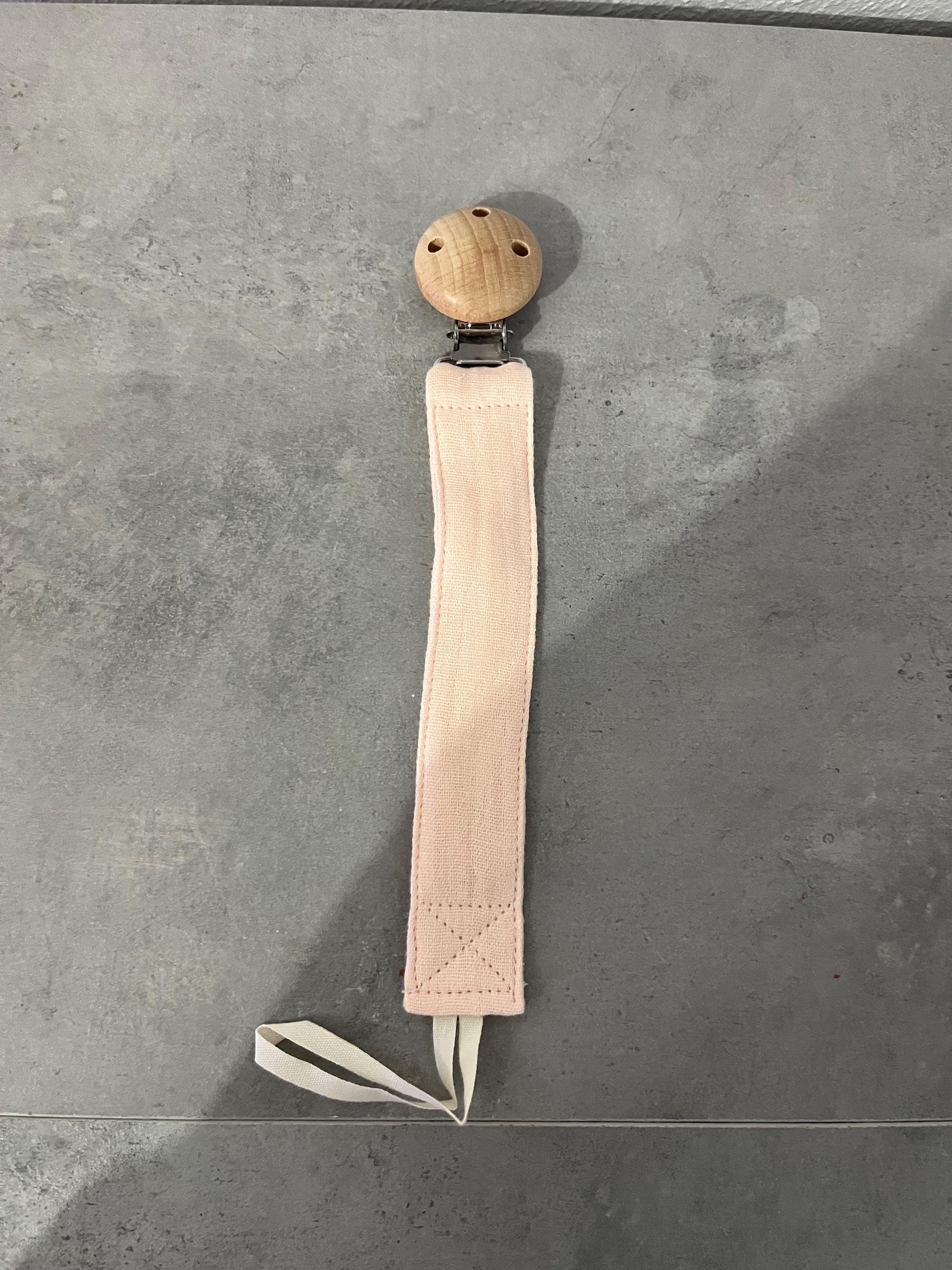 Portaciuccio personalizzato con nome – clip portaciuccio neonato in tessuto – idea regalo nascita artigianale