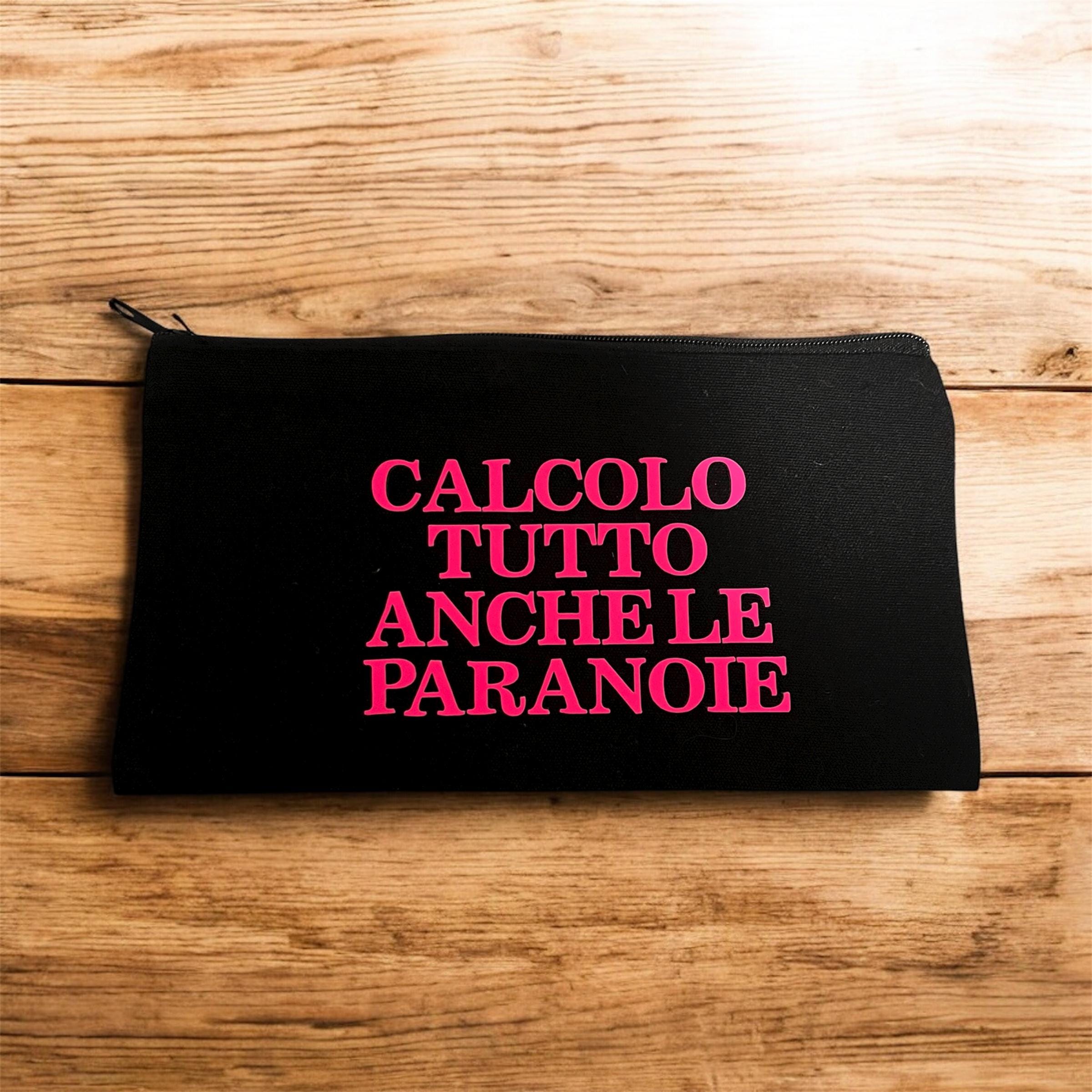 Pochette personalizzata con scritta – trousse beauty donna – idea regalo ironica artigianale