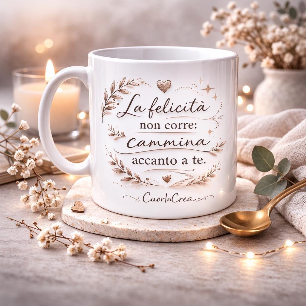 Tazza con Frase Motivazionale Personalizzata – Idea Regalo Elegante con Citazione