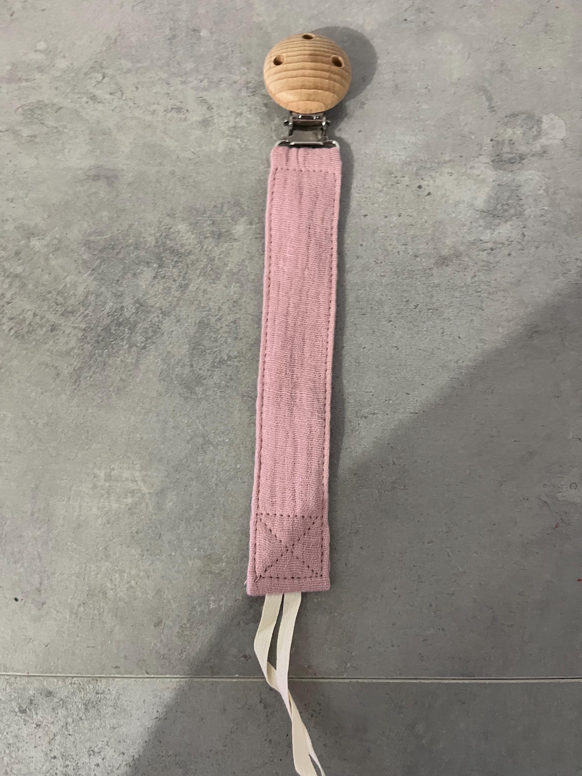 Portaciuccio personalizzato con nome – clip portaciuccio neonato in tessuto – idea regalo nascita artigianale