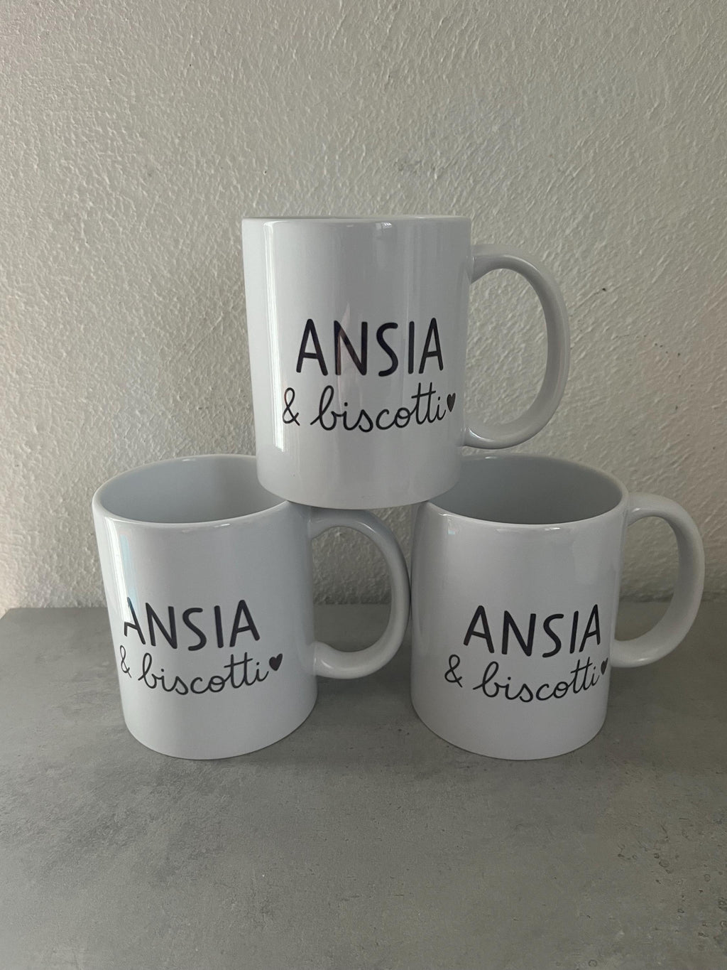 Tazza Ansia e Biscotti – Idea Regalo Ironica – Tazza Divertente Colazione