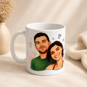 Tazza personalizzata con illustrazione di coppia – Idea regalo romantica