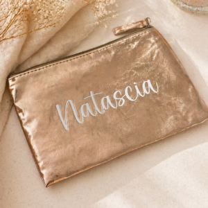 Pochette Personalizzata con Nome – Pochette Elegante Donna in Termovinile – Idea Regalo