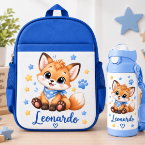 Set Asilo Personalizzato – Zainetto + Borraccia 400 ml termica