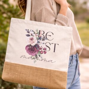 Borsa Shopper in Juta e Cotone “Best Mamma”